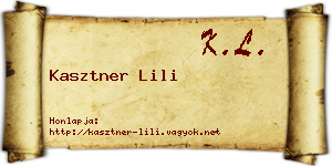 Kasztner Lili névjegykártya